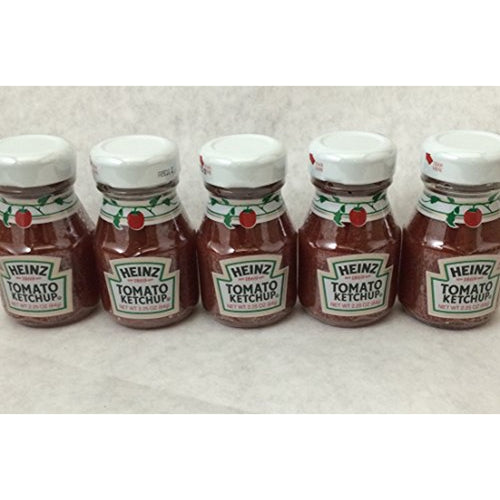 Heinz Ketchup Mini Glass Bottles, 2.25 oz, 5 Pack