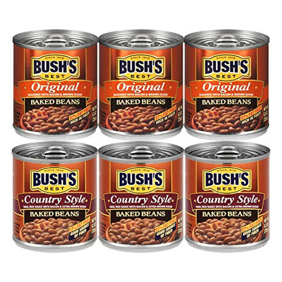 Bush's Best Baked Beans Variety Pack, 8.3 oz, 6 Cans