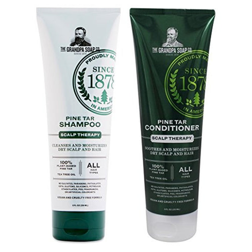 Grandpa's Pine Tar Shampoo & Conditioner Bundle, 8 oz Each