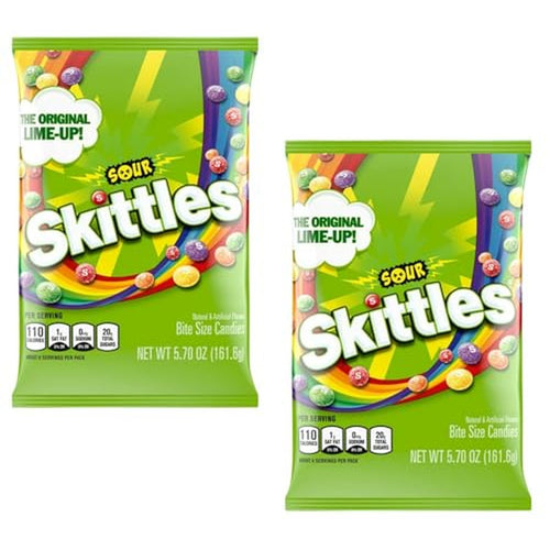Skittles Sours Candy, 2 Pack