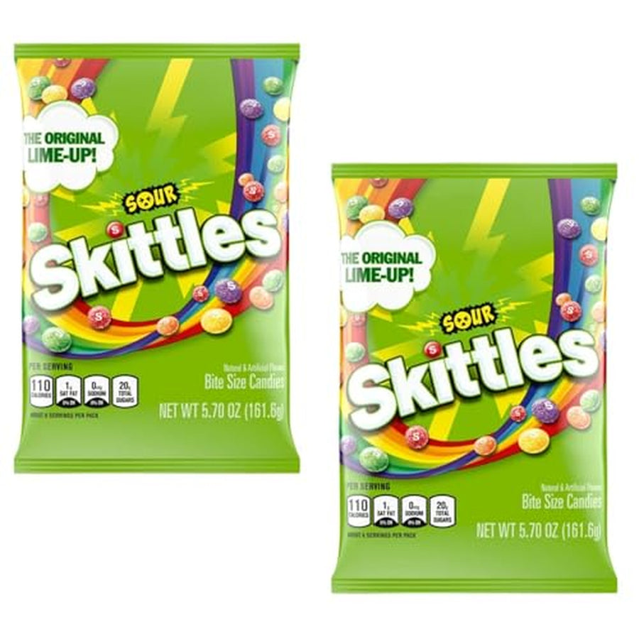 Skittles Sours Candy, 2 Pack