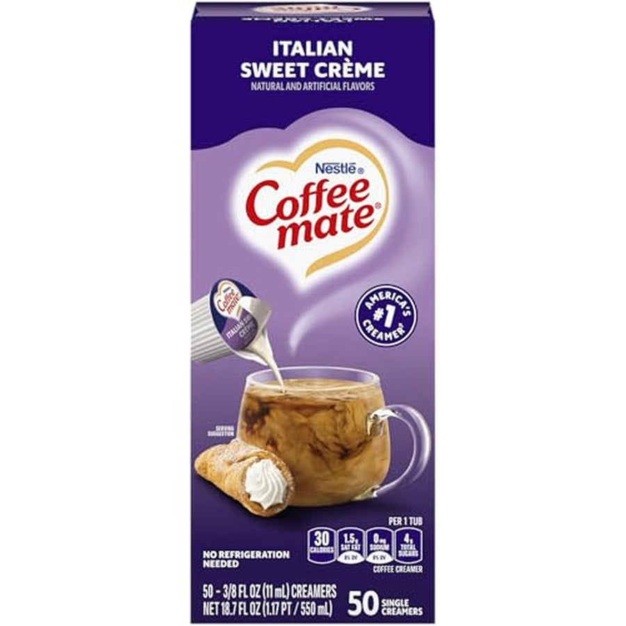 Coffee mate Liquid Creamer Singles, Italian Sweet Creme, 50 Count