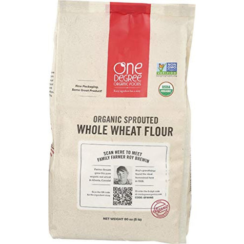 One Degree Organic Sprouted Whole Wheat Flour, 80 oz