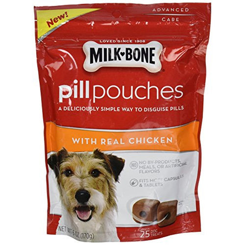 Milk-Bone Pill Pouches, Real Chicken, 25 Count