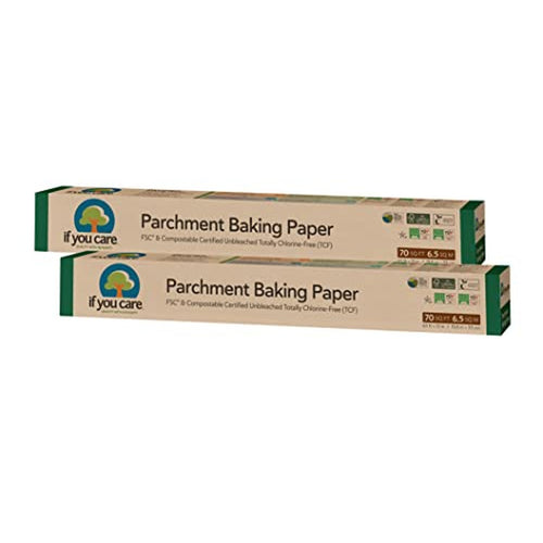 If You Care Unbleached Parchment Baking Paper, 70 Sq Ft Roll, 2 Pack