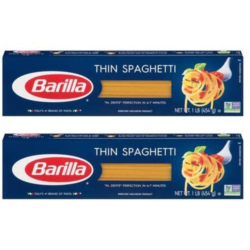 Barilla Thin Spaghetti, 16 oz, 2 Pack