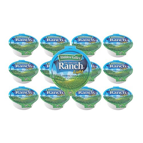 Hidden Valley Light Ranch Dressing Cups, 12 Count, 1 oz