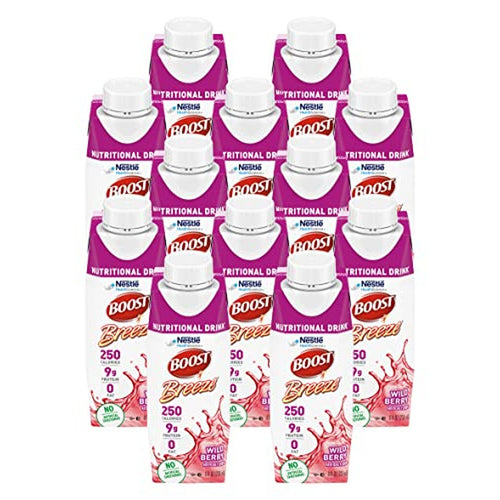 Boost Breeze Nutritional Drink, Wildberry, 8 fl oz, 12 Pack