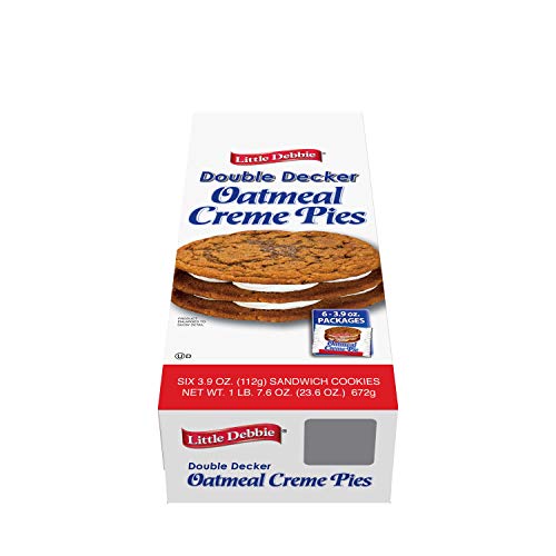 Little Debbie Oatmeal Double Decker Rounds, Indiv. Wrapped, 3.9 oz, 6 Pack Fieldstone