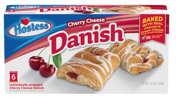 Cherry & Cream Cheese Hostes Danish (6 Count/16.50 Ounce Box)