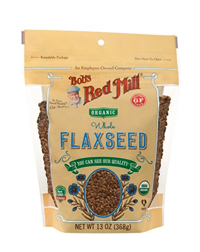 Bob's Red Mill Organic Whole Flaxseeds - 13 oz (Pack of 1), Gluten Free, Raw, Non GMO, Sproutable, Keto Friendly, Paleo Bob's Red Mill