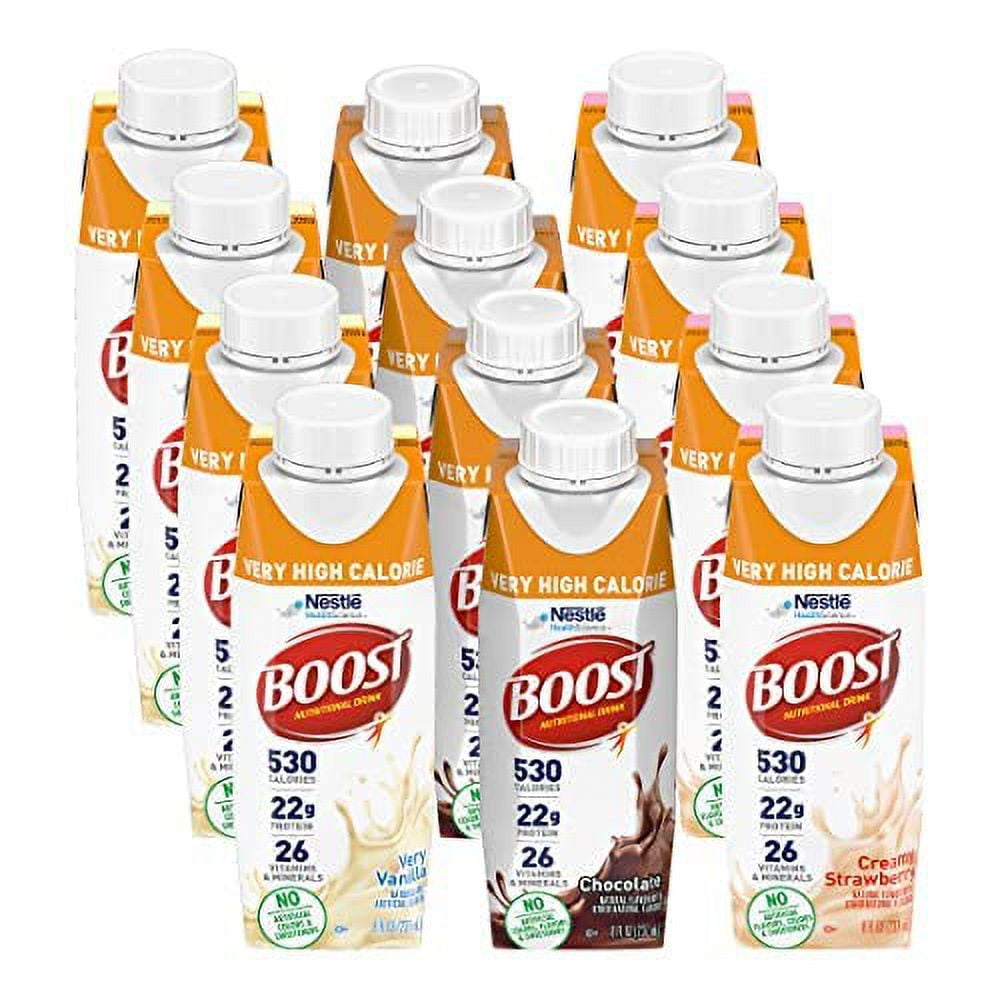 BOOST High Calorie Nutritional Drink Variety Pack 12ct, 530 Cal BOOST