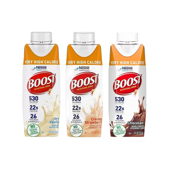 BOOST High Calorie Nutritional Drink Variety Pack 12ct, 530 Cal BOOST