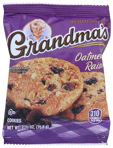 Grandma's Cookies Oatmeal Raisin Flavored 4 Packs 2 per pack Grandma's