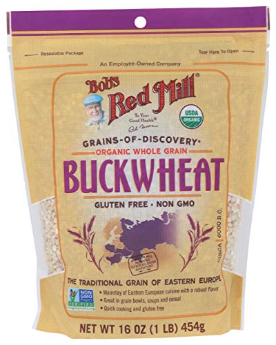 Bob's Red Mill Organic Gluten Free Buckwheat Groats, 16oz (Pack of 1) - Non GMO, Whole Grain, Vegan, Kosher Bob's Red Mill
