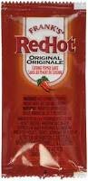 Frank's Red Hot Original Hot Sauce Packets .25 oz. - 25 ct Frank's