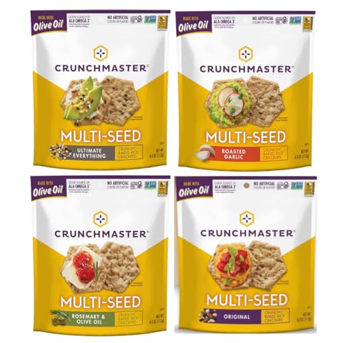 Crunchmaster Multiseed Cracker Variety Pack, 4 Bags