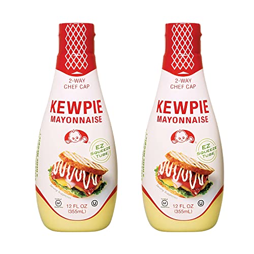 [KEWPIE] Squeeze Tube Mayonnaise, Rich, Bold, Umami Flavor, Certified Gluten Free, Kosher - 12 Ounces (2 Packs) Kewpie