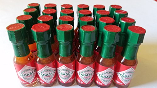 Mini Tabasco Original Pepper Sauce Bottles 1/8 Oz. - Box of 24 Little Real Glassbottles by TABASCO brand