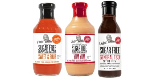 G Hughes Sugar Free Asian Sauces Variety Pack, Gluten Free (3-Pack)