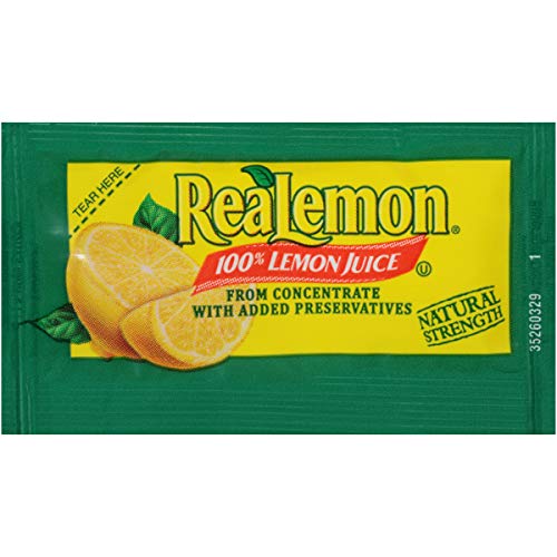 REALEMON Single Serve Lemon Juice, 4 gr. (Pack of 200) Real