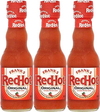 Frank's Red Hot Cayenne Pepper Sauce, 5oz Glass Bottle (Pack of 3, Total of 15 Oz) Frank's