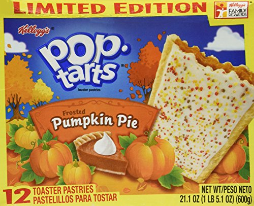 Kellogg's Frosted Pumpkin Pie Pop Tarts Limited Edition - 3 Pack (36 Pastries) Kellogg's