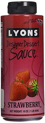 Lyons Designer Dessert Sauce, Strawberry, 16 Ounce Bottle Lyons