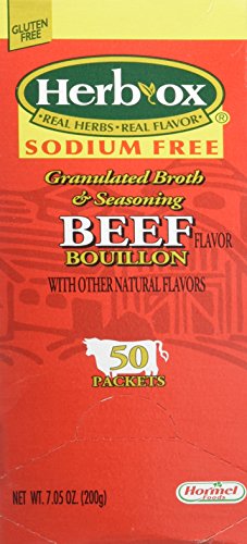 Hormel Herb Ox Beef Bouillon Sodium Free 50 Packets Herb-ox