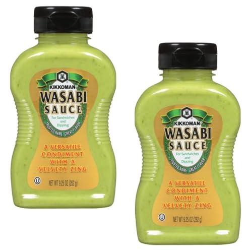 Kikkoman Wasabi Sauce for Sandwiches and Dipping - Pack of 2 - A Versatile Condiment with a Velvety Zing - Trusted Name and Great Flavor - Stock Up Today Kikkoman