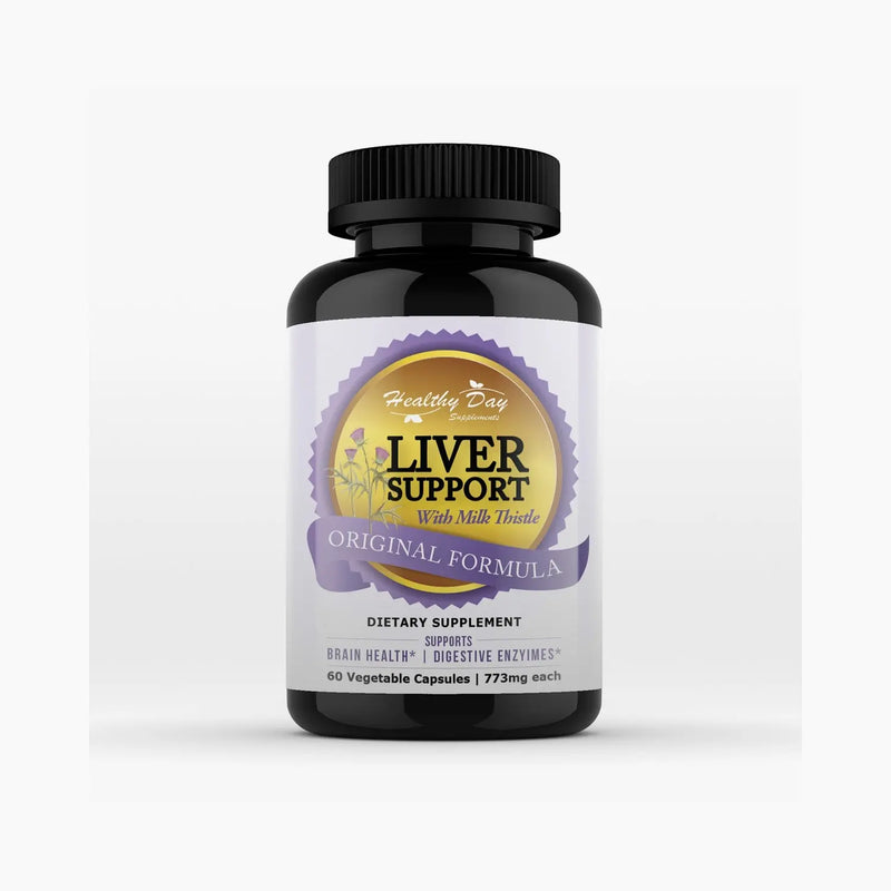 Liver Support with Milk Thistle — Herbal Wellness Supplement Healthy Day