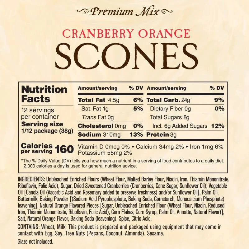 Scone Mix - Cranberry Orange - 16oz (454g)